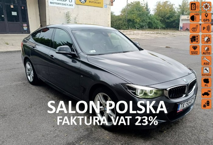 BMW 3GT Salon Polska, Faktura Vat 23%, Pełen Serwis, Bardzo Bogate Wyposażenie F34 (2013-2021)