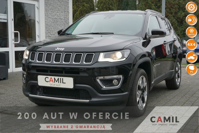 Jeep Compass 4x4 AWD, Automat, Skóra, Kamera, Niski Przebieg, Rok Gwarancji, II (2011-)