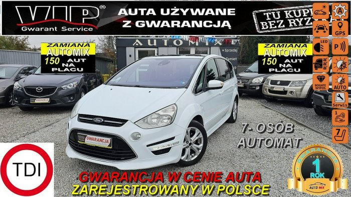 Ford S-Max 7OS .Automat! ZAREJESTROWANY Dobre wyposażenie/Gwarancja*ZAMIANA I (2006-2015)