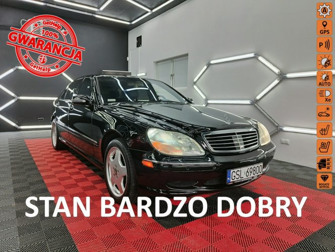 Mercedes S 55 AMG S55 AMG LONG V8 360 KM, Full Opcja, Radar, Aktywny Tempomat, ABC, Alu W220 (1998-2005)