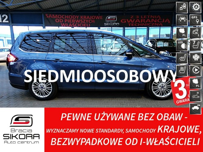 Ford Galaxy V-Line 7osób MAX OPCJA 3LataGWARANCJA 1wł Kraj Bezwypad ACC+Skóra F23% Mk4 (2015-2022)