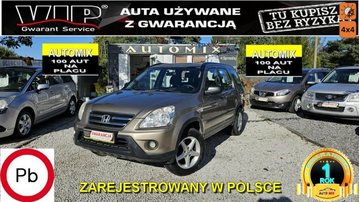 Honda CR-V 4X4 ,Nowe SPRZĘGŁO! Zadbany egzemplarz ,HAK ,Manual , Zamiana II (2001-2006)