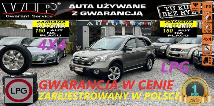 Honda CR-V 4X4 ,2.0 LPG ! Super wyposażony i utrzymany ! Gwarancja AUTOMI-X.PL III (2006-2012)