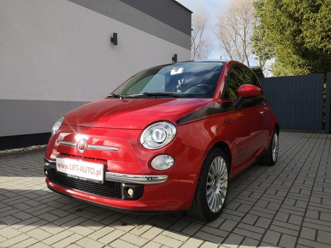 Fiat 500 0.9 Turbo 85KM Klima Nawi Szklany Dach Led Półskóra Alu 16" Gwancja I (2007-)