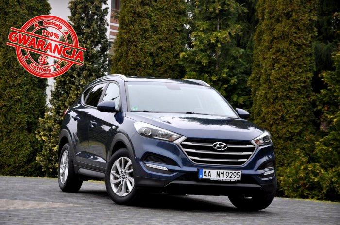 Hyundai Tucson 1.6T(177KM)*111tyś.km*Led*Navi*Kamera*Reling*Welur*I Wł*Alu17"ASO III (2015-2020)