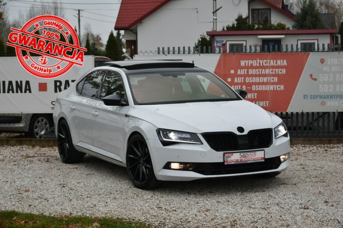 Škoda Superb Sportline 2.0TDi 190KM DSG 2019r. SALON Panorama BiX LED Kamera NAVi III (2015-2023)