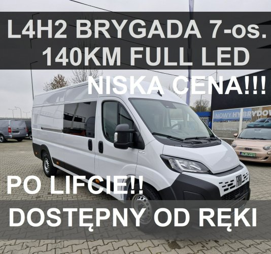 Fiat Ducato Po lifcie L4H2 140KM Brygada 7-os. Duży Ekran Full Led Niska Cena \