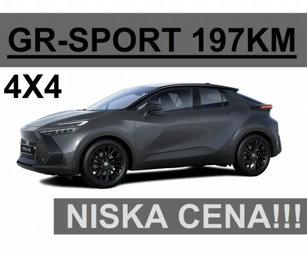 Toyota C-HR Nowa Hybryda 4X4 197KM GR Sport Kamera 360  Niska Cena