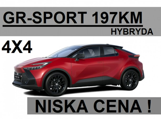 Toyota C-HR Nowa Hybryda 4X4  197KM GR Sport Niska Cena