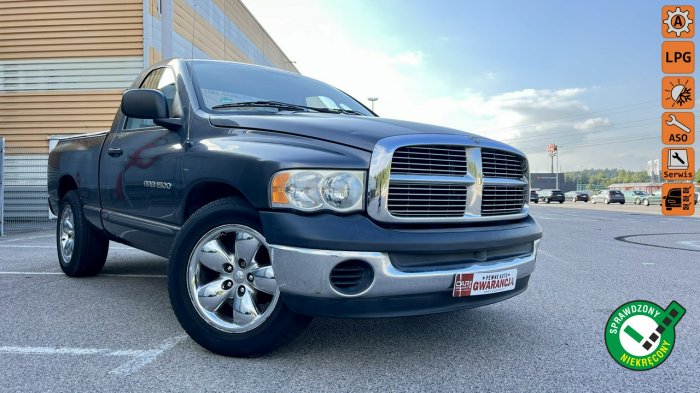 Dodge RAM 1500 4.7 +gaz Magnum klima podgrzewane fotele 3 os. Ładny zadbany III (2002-2008)