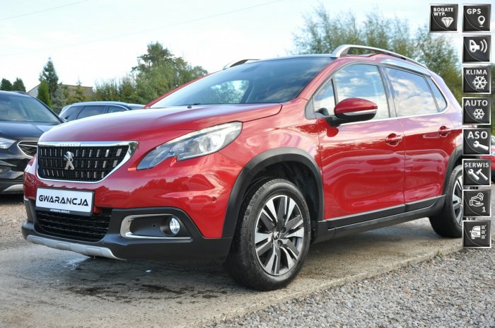 Peugeot 2008 nawi*bluetooth*zestaw głośnomówiący*ledy*pół skóra*asystent parkowania I (2013-2019)