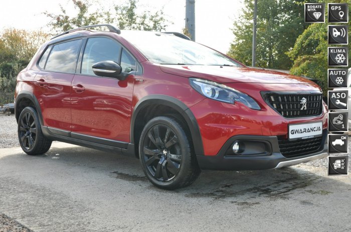 Peugeot 2008 GT line*nawi*bluetooth*kamera cofania*pół skóra*nowe opony* I (2013-2019)