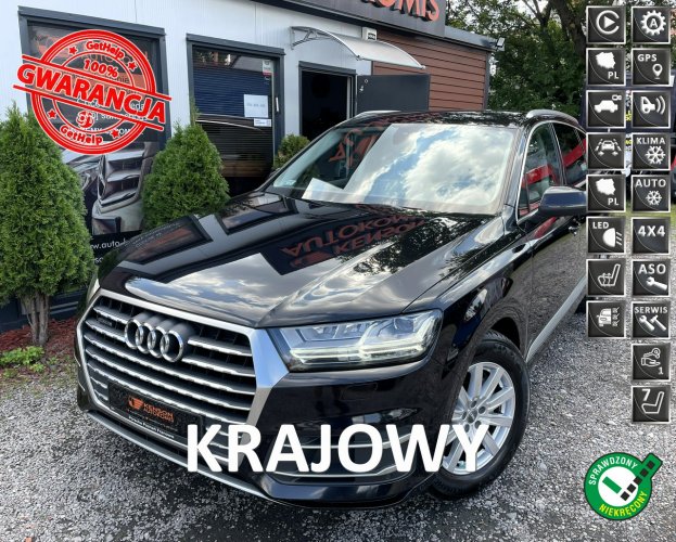 Audi Q7 LED, Klimatyzacja, 7-osobowy, Nawigacja, Asystent kierowcy, Quattro III (2015-)