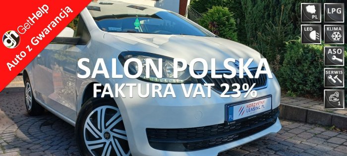 Škoda Citigo 1.0 MPI + Instalacja Gazowa Salon PL Ledy Klima Wersja Ambition FV23%