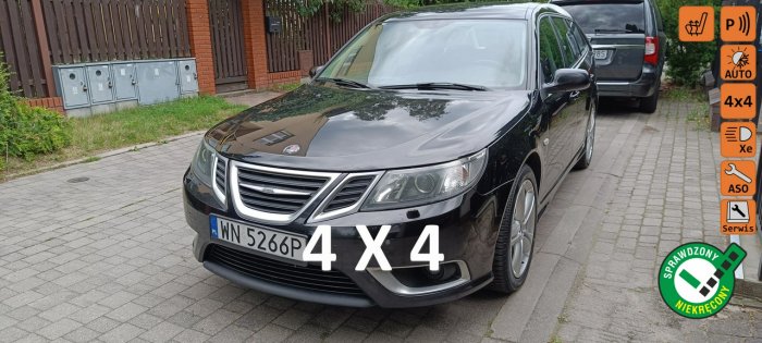 Saab 9-3X SportKombi V6 2,8 Turbo 280 KM  Aero XWD ,bezwypadkowy,stan bardzo dobry