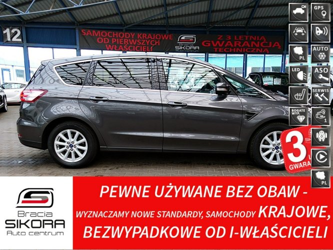 Ford S-Max TITANIUM Navi+FullLed 3Lata GWAR. 1-Właściciel KRAJ Bezwyp Serwis ASO II (2015-)