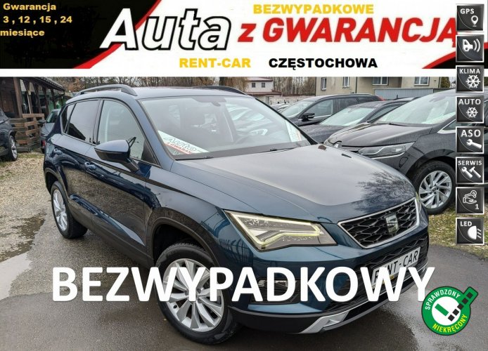 Seat Ateca 1.6TDi*115PS*OPŁACONY Bezwypadkowy*Klimatronik*Navi*Serwis*GWARANCJA24