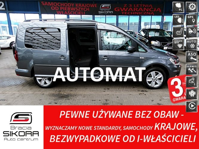 Volkswagen Caddy MAXi Automat 150KM FulLed NAVI ACC 3Lata GWAR. I-wł Kraj Bezwyp F23% IV (2015-)