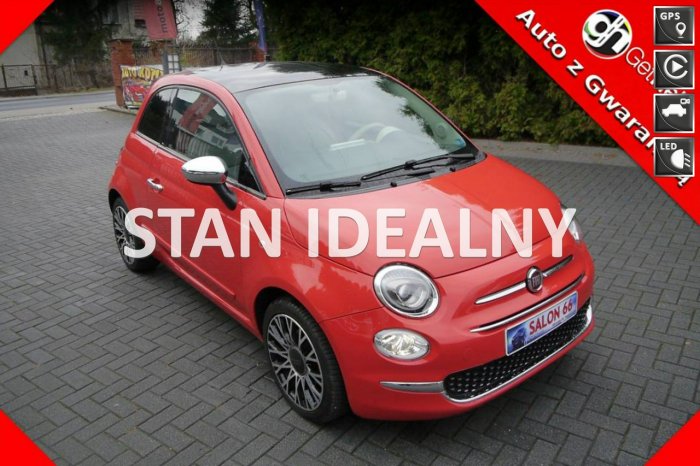 Fiat 500 1.4b 100KM Salon Polska Ledy Navi bezwypadkowy z Niemiec Gwarancja 12m I (2007-)