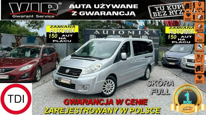 Fiat Scudo LONG!!2,0HDI,Panorama,2Xdrzwi przesuwne,n.Rozrzą!9Os GWARANCJA/ZAMIANA II (2007-)