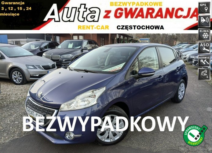 Peugeot 208 1.2i*82PS*OPŁACONY Bezwypadkowy Klimatyzacja Navi VIP GWARANCJA24M I (2012-2019)