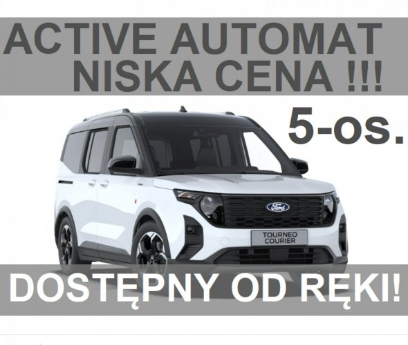 Ford Tourneo Courier Automat 125KM 5-osob. Active Kamera Czujniki  Super Niska Cena ! Inna